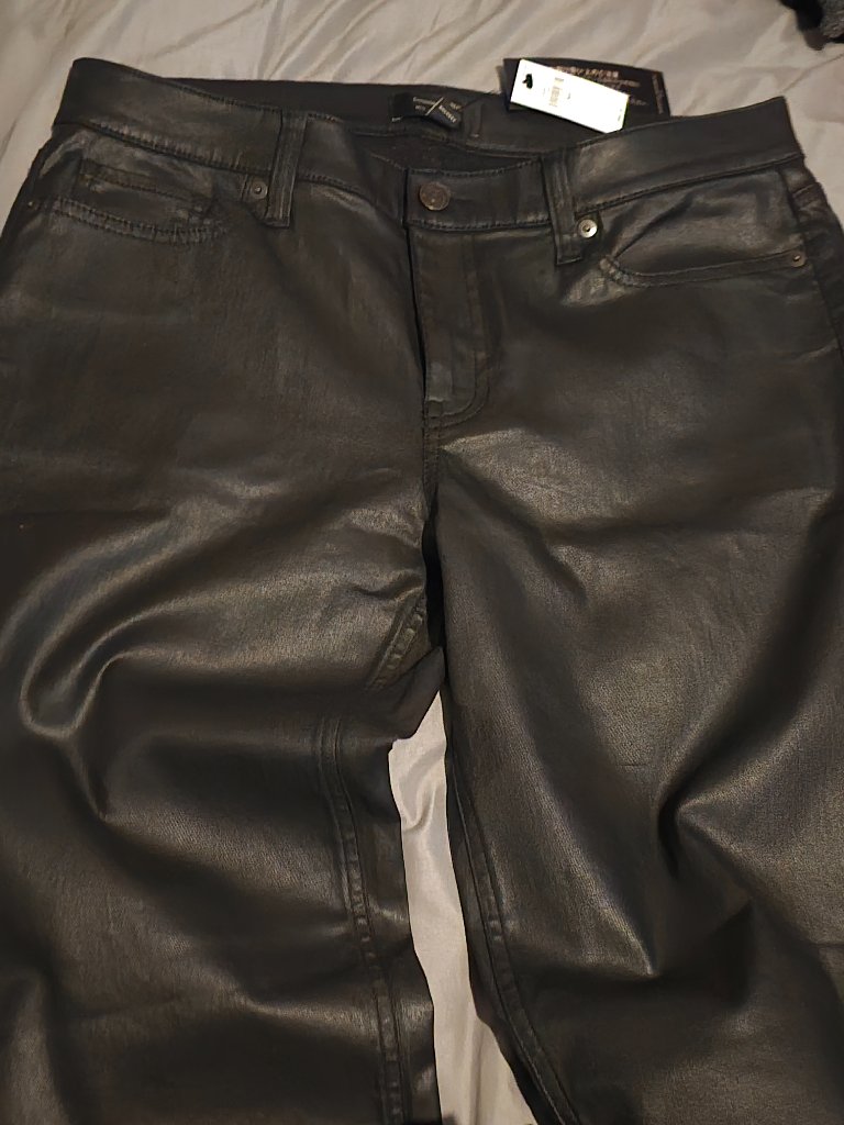 Banana Republic Waxed Black Jeans - Half Price